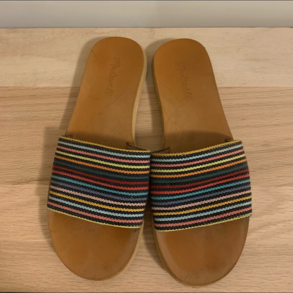 Madewell striped slides size 7.5